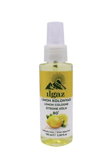 Klasik Limon Kolonyası 100 ml Çanta Boy Sprey - 80 Derece Ferahlatıcı ve Hijyenik Kolonya