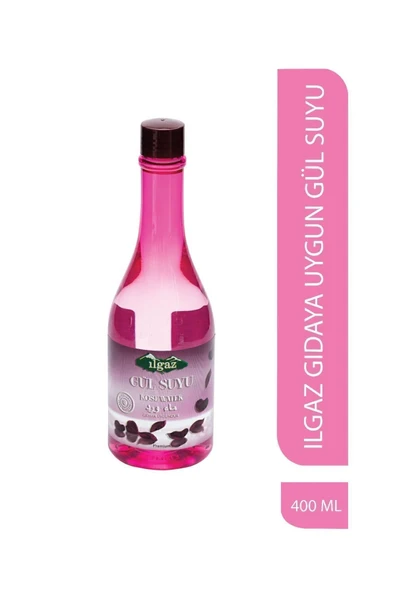 Gıdaya Eklenebilir Ve Içilebilir Gül Suyu 400 ml - Gıdaya Uygun Gül Aromalı