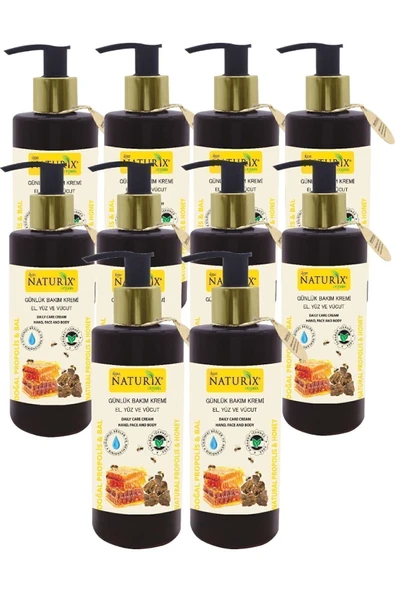 Bal & Propolis Özlü El, Yüz ve Vücut Bakım Kremi 250 Ml - 10'lu Fırsat Paketi Nemlendirici ve Onarıcı Vücut Losyonu