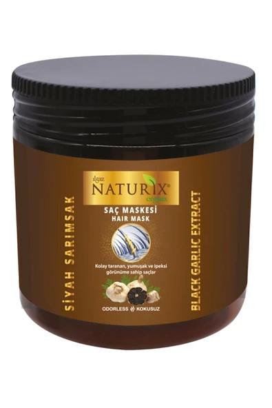Naturix Tuzsuz Siyah Sarımsak Şampuan + Saç Kremi + Saç Maskesi 3'lü Saç Bakım Seti - Resim 4