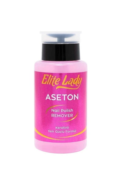 ELİT LADY 200 Ml Pompalı Aseton Keratinli Ekstra Güçlü Oje Çıkarıcı Tırnak Uzamasına Yardımcı Aseton - Resim 2