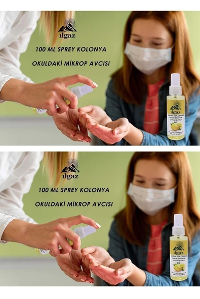 5'li Klasik Sprey Limon Kolonyası 80 Derece 100 ml - Ferahlatıcı & Hijyenik Kolonya Seti - 2