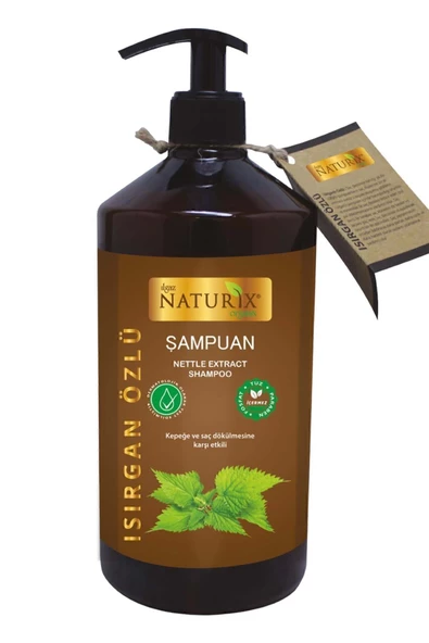 Naturix Tuzsuz Şampuan 2Li Kepek Önleyici Isırgan Otu Şampuanı 600 Ml + 500 Ml Keratin Bakım Saç Kremi - 5