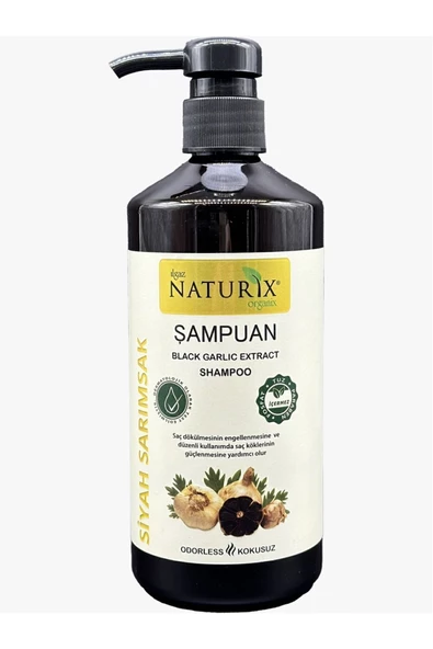 Naturix Siyah Sarımsak Şampuan & Argan Yağlı Saç Kremi Seti - 600ml Şampuan + 500ml Krem - Resim 2