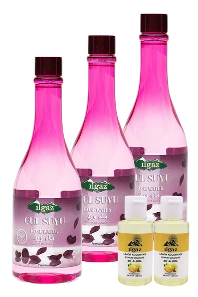 Gıdaya Eklenebilir Ve Içilebilir Gül Suyu 400 ml - 3'lü Eko Paket Gıdaya Uygun Gül Aromalı