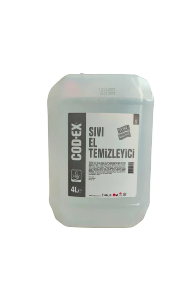 COD-EX Ekstra Güçlü Gliserinli Sıvı El Sabunu Kokusuz Koku Ve Renklendirici Içermez 4 Litre - 4