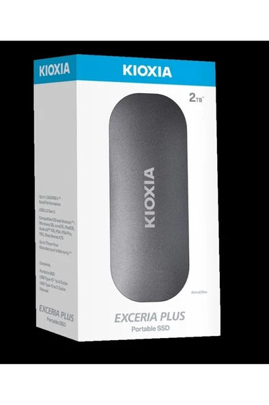 Kioxia Exceria Plus LXD10S002TG8 USB 3.2 2 TB Taşınabilir SSD Outlet