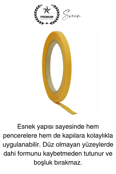 4 mt Güçlü Premium Sineklik Yedek Cırt Bant Pencere Kapı Yapışkanlı Tül Sinek Perdesi Bandı 3 Adet - 5