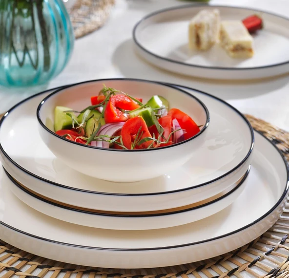 Schafer Iconic Yemek Takımı 24 Parça-Siyah - 2