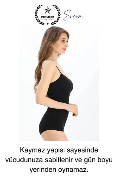 Yeni Sezon Slip Kesim Kaymaz ve Konforlu Toparlayıcı Şekillendirici Kadın Slip Body Gün Boyu Rahat - 3