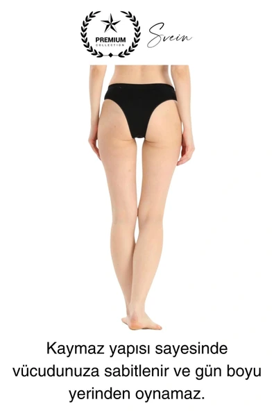 Yeni Sezon Slip Kesim Kaymaz ve Konforlu Toparlayıcı Şekillendirici Kadın Slip Külot İç Çamaşırı - 3