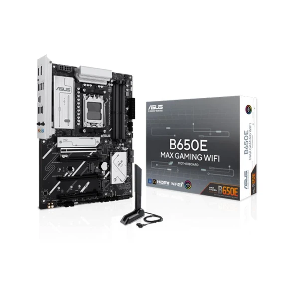 Asus B650E MAX GAMING WIFI W AMD B650 DDR5 M.2 DP/HDMI PCI 5.0 AM5 Anakart