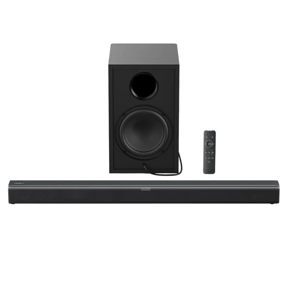 Tribit S1 Soundbar ve Subwoofer 2.1 Kanal 200W Hoparlör 4EQ Modu, BT 5.4, USB, HDMI, AUX Bts61