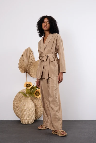Vizon Oversize Kimono Takım - 4