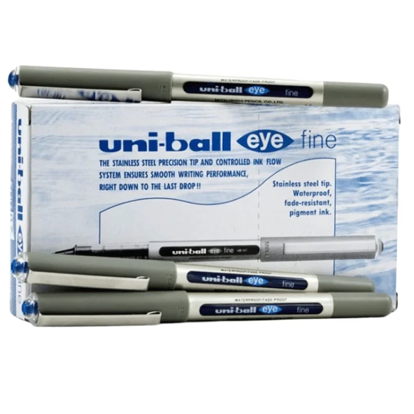 Uni-Ball Roller Kalem Eye Fine Bilye Uç 0.7 MM Mavi 12'li Paket | UB-157