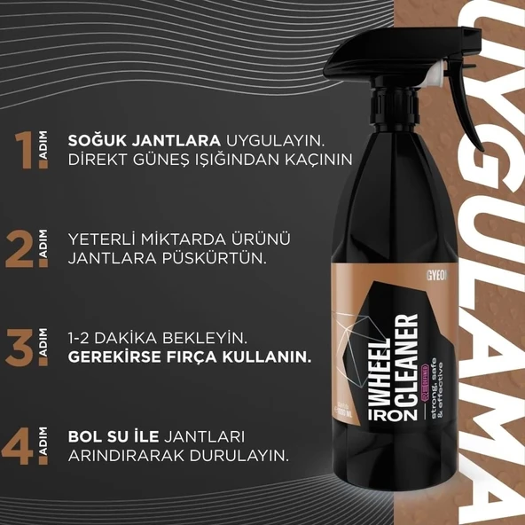 GYEON Q²M Iron Wheel Cleaner REDEFINED Jant Temizleyici Demir Tozu Balata Tozu Çözücü - 1000 ml - 3