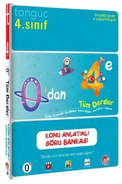 4. Sınıf Tüm Dersler Zoru Bankası + 0'dan 4'e + Dört Dörtlük Matematik Problemleri - 4