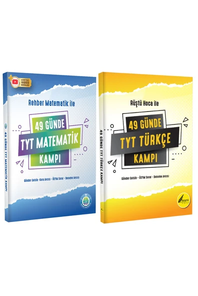 49 Günde Tyt Rehber Matematik Kampı Ve 49 Günde Tyt Türkçe Kampı 2 Li Set