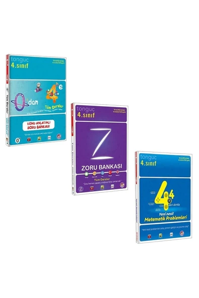 4. Sınıf Tüm Dersler Zoru Bankası + 0'dan 4'e + Dört Dörtlük Matematik Problemleri