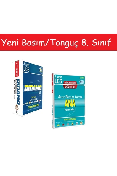 Tonguç 8. Sınıf Dinamo Tüm Dersler Soru Bankası Set & 2023 Lgs 1. Dönem Ana Denemeleri