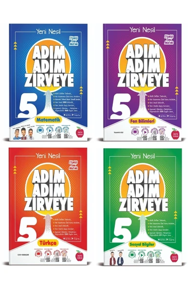 Newton 5. Sınıf Matematik+fen+türkçe+sosyal Adım Adım Zirveye Soru Bankası 4 Kitap