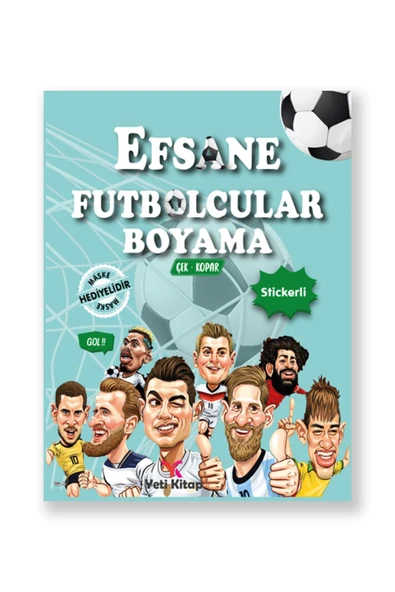 Futbolcu Boyama Kitapları (ronaldo Messi Neymar Mbappe Efsaneler) - 5