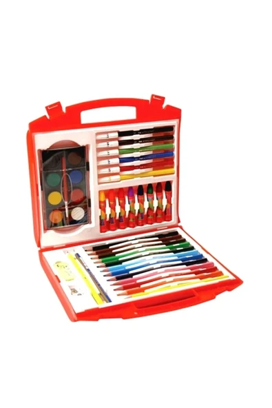 Boyama Çantası 8'li Suluboya 8'li Pastel Boya 6'lı Keçeli Kalem 12'li Boya Kalemi 2b Goldfaber Kalem - 2