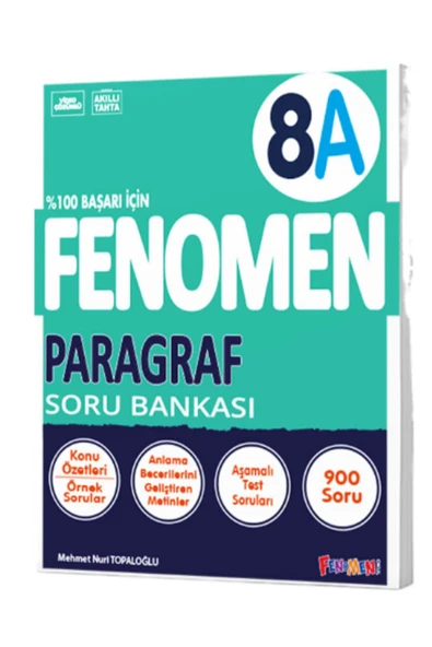 FENOMEN OKUL 8. SINIF PARAGRAF SORU BANKASI (A) / 9786256972391