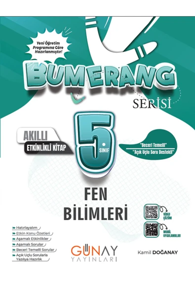 5.Sınıf Günay Bumerang Matematik + Türkçe + Fen + Sosyal + Din Akıllı Etkinlikli Kitap / 2024-2025 - 4