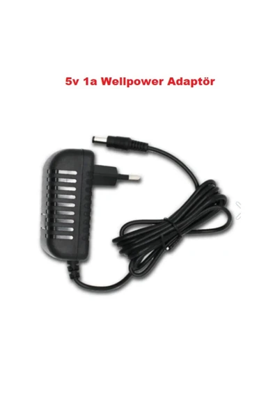 wellbox 5V 1A  5W 5,5X2,5 UÇ PLASTİK KASA ADAPTÖR - 2