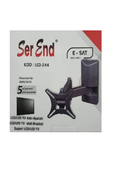 SER END 10/37 Oynar Başlıklı TV Duvar Montaj Ayak 25/94 İnç BoyuT 40/90 Kilo Taşır Extra Kalın Demir ürün görseli