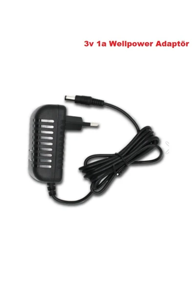 wellbox 3V 1A  3W 5,5X2,5 UÇ PLASTİK KASA ADAPTÖR - 2