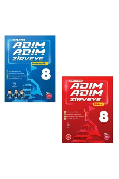 Newton Adım Adım Zirveye 8. Sınıf Türkçe ve Matematik Soru Bankası Güncel Baskı