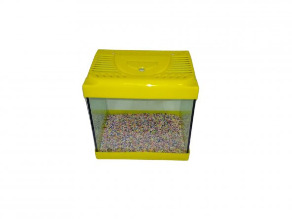 Girist Sarı Renkli Mini Akvaryum 23x20x14,5 Cm - 2