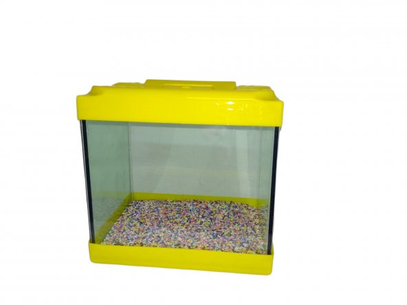 Girist Sarı Renkli Mini Akvaryum 23x20x14,5 Cm - 3