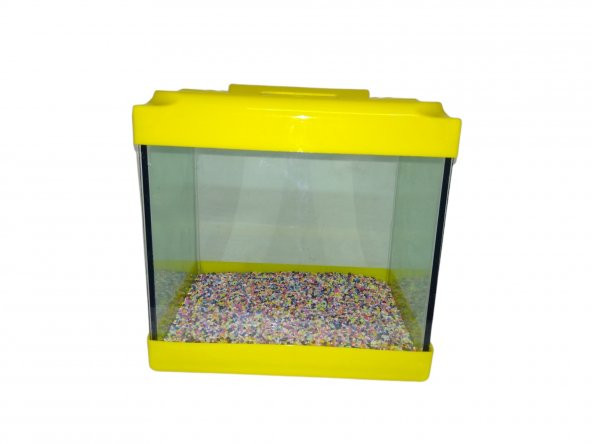 Girist Sarı Renkli Mini Akvaryum 23x20x14,5 Cm - 4