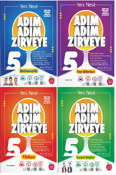 5.sınıf Adım Adım Zirveye 4'lü Soru Bankası Seti