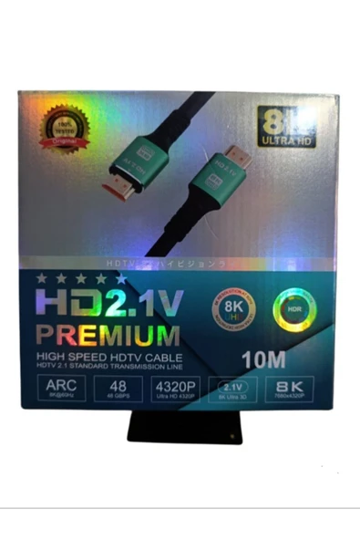 wellbox 8K Ultra Görüntü Kalitesi 10 Metre HDMI Kablo Extra Kalın Kablo Altın Uçlu Görüntü & Ses Değişimi