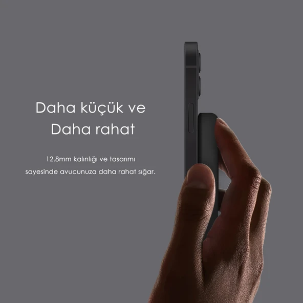 SWORD Magsafe Powerbank 7000mAh 20W Hızlı Şarj Standlı ve Taşınabilir iPhone ve Android Uyumlu Beyaz SW-MGSF7 - 10