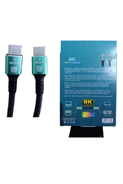 wellbox 8K Ultra Görüntü Kalitesi 3 Metre HDMI Kablo Extra Kalın Kablo Altın Uçlu Görüntü & Ses Değişimi - 2