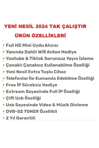 wellbox Vega Çanaklı Çanaksız Wifi Anten Dahil Full Hd Free Ip Yeni Nesil Extra Tuşlu Uyumlu - 4