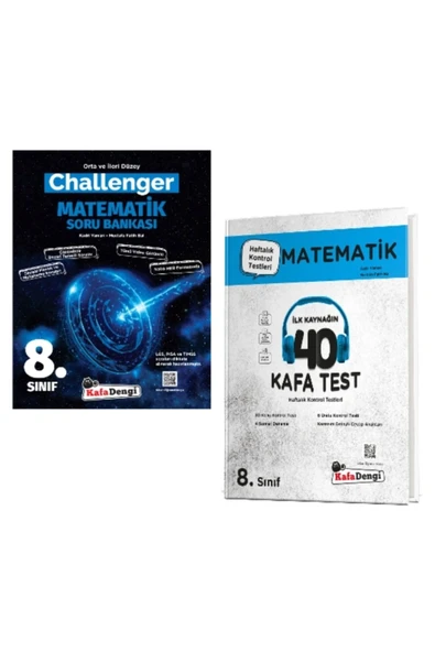 KAFA DENGİ YAYINLARI 8. Sınıf Challenger Matematik Soru Bankası + Matematik Kafa Test