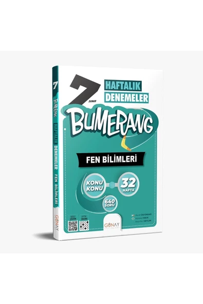 7. Sınıf Bumerang 32 Haftalık Fen Bilimleri Denemesi 2024-2025 Yeni Müfredat