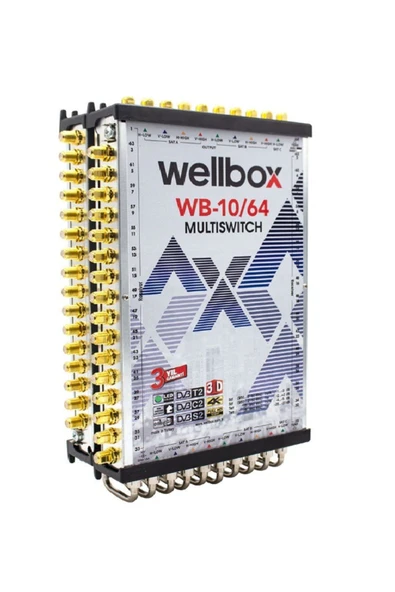 wellbox 10/52 Yüksek Sinyal Toplama Özellikli 52 Daireli Merkezi Uydu Santralı Adaptör Dahil Multiswitch