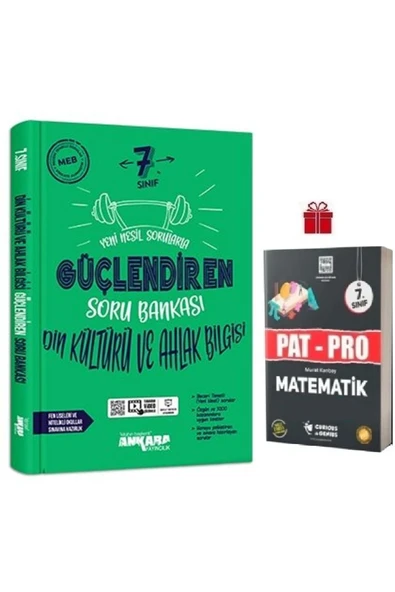 7. Sınıf Güçlendiren Din Kültürü ve Ahlak Bilgisi Soru Bankası ve Pat-Pro Matematik Soru Bankası Hdy