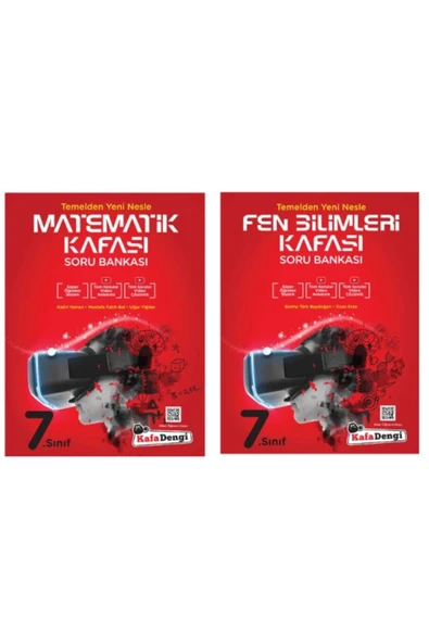 Kafadengi 7. Sınıf Matematik Fen Bilimleri Kafası Soru Bankası Seti Yeni 2021