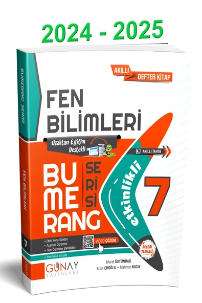 2024 2025 7. Sınıf Bumerang Serisi Fen Bilimleri Konu Anlatımlı ve Etkinlikli Soru Bankası