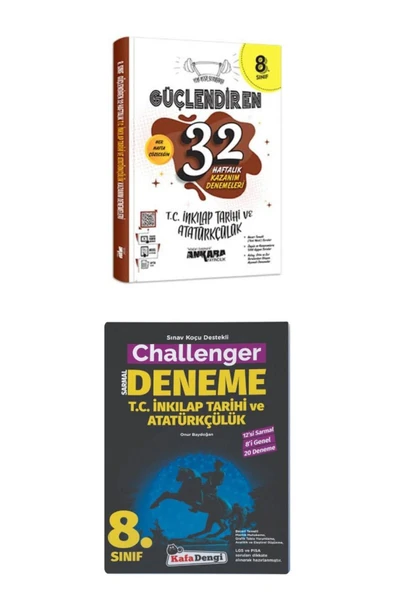 KAFA DENGİ YAYINLARI İNKILAP DENEME + ANKARA YAYINCILIK 32 HAFTALIK İNKILAP DENEME  SETİ