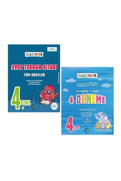 4. Sınıf Classmate Tüm Dersler Evde Tekrar Kitabı + Classmate 4'lü Deneme Okyanus 2024