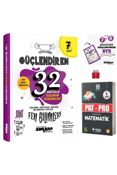 7. Sınıf Güçlendiren 32 Haftalık Fen Bilimleri Deneme ve Pat-Pro Matematik S.B.+ Sts Deneme